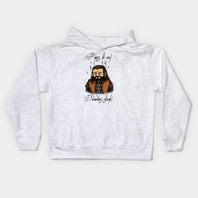 Dwarves Stink! Kids Hoodie by SUIamena